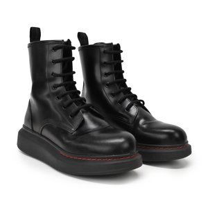 Alexander McQueen leather combat boots size 40.5